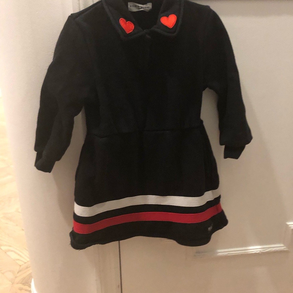 Sonia Rykiel Black Dress with Red and White Accents